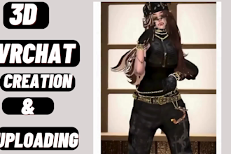 upload edit texture create 3d vrchat avatar furry vrchat vrc chcracter model