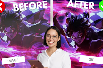 animate any image, lofi art, anime character to GIF image loop
