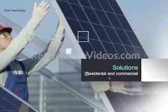 adequately do solar panel energy or power promo video