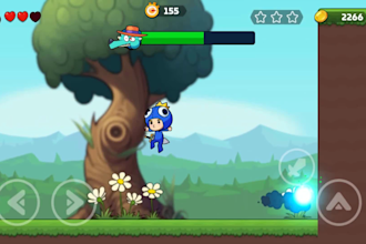 create 2d game character design and skin and animation