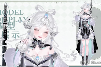 create custom live 2d vtuber model, live 2d rigging, live streaming avatar