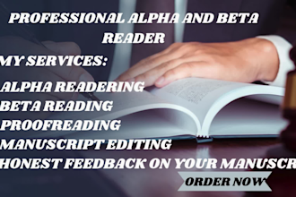 alpha read and beta read your manuscript and give proper feedback