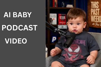 create ai baby podcast, ai new baby video