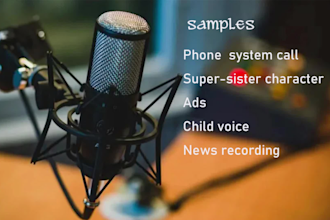 record mandarin chinese voice over singing in 24hrs or less