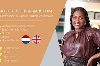 be your black urban dutch voice for your audiobook