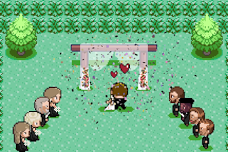 create a pixel animation of you and your special one for valentines day gift
