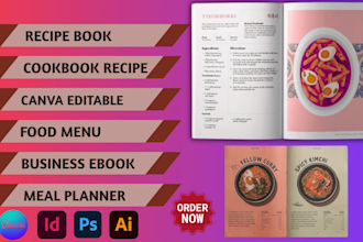 write design create format  recipe book  delicious recipes  recipe layout