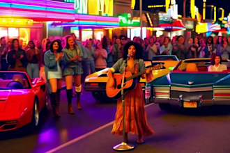 create high quality ai music video with synced lyrics, animated visuals, effects