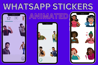 do create custom telegram, whatsapp, and animated stickers, and discord for you