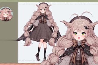 design and rig live2d vtuber model vtuber commission live 2d vtuber model anime
