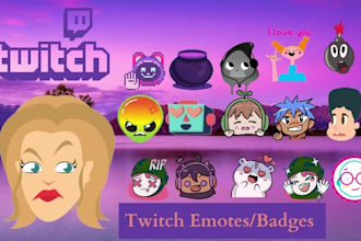 create superb twitch emotes and sub badges