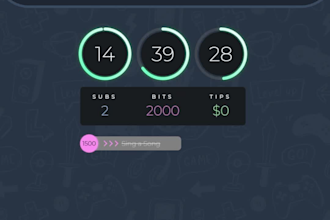 create custom subathon megathon widget animation for twitch stream