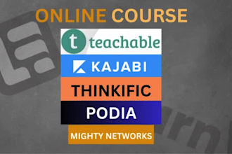 create thinkific website kajabi podia teachable website for online course