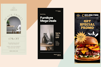 design stylish web banner, google display ads, hero image