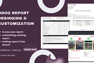 do report designing and customization in odoo