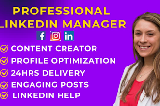 be your linkedin marketing sales lead manager and create your profile posts