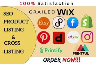 bulk etsy product listing watermark and cross listing