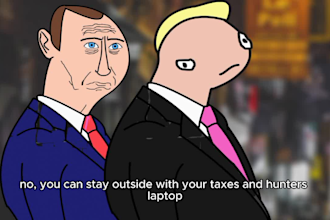 create a 2d animation for crypto meme token