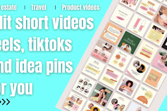 creatively edit videos for reels , tiktok , pinterest shorts