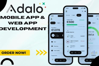design adalo mobile app and web app flutterflow  bubble io