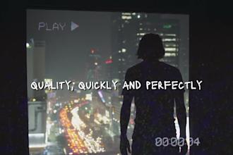 do a premium vhs lyric video in 24 or 48 hours