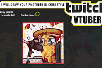 draw your pngtuber chibi style customizable