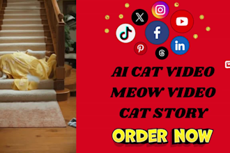 create viral ai cat videos, meow video for youtube shorts, reels, and tiktok