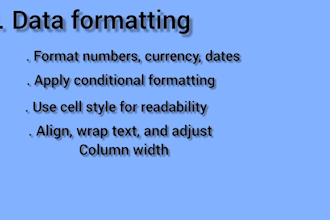 clean, format, split, merge excel data