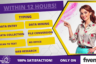do accurate data entry, data collection, data mining and web research