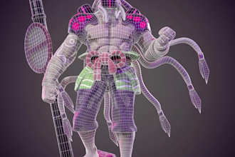 do 3d character modeling and rigging from 2d to 3d