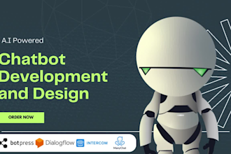 build ai chatbot for your business with intercom, dialogflow, botpress, manychat