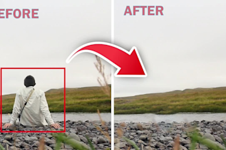 remove unwanted object from video, wire remove, text remove