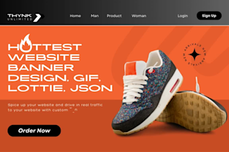 do animated website banner, animated gifs, site cover image