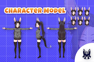 draw custom character reference sheet