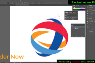 vector tracing, recreate,fix and modify, revamp logo 2h