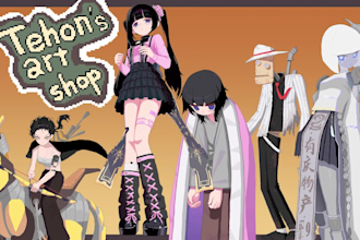 offer moving anime style pixel art