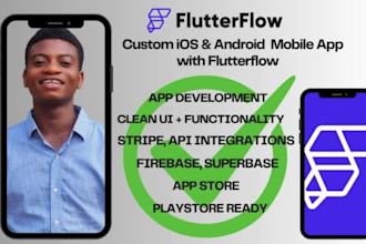 build a flutterflow mobile app for android with full functionality