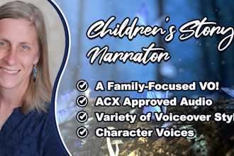 narrate a childrens audiobook, board, picture, or chapter book
