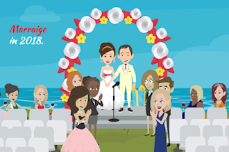 create amazing animated love story, proposal and wedding invitation video