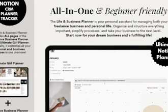 do custom notion templates, client finance tracker, portal, notion crm setup