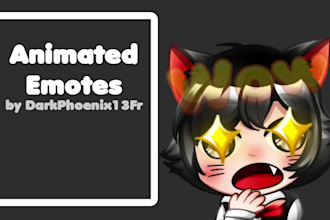 create custom animated twitch or discord emote for you