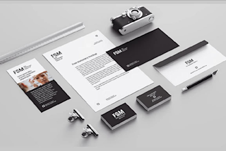design modern and creative stationery package with business card