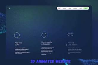 3d animated website 3d animated webflow website 3d spline webflow landing page