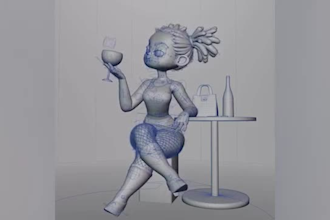 do anime 3d model 3d sculpture in blender 3d animation game character rigging