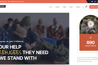 create non profit website using wordpress and elementor