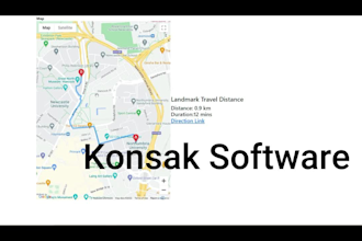implement live google traffic map with auto address complete and travel distance