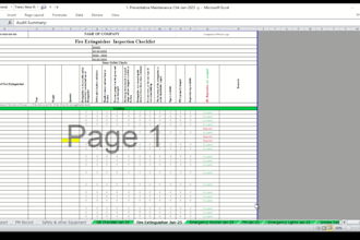 create inventory, safety, and maintenance checklist and reporting