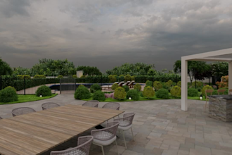 design house exterior model, 3d rendering, walkthrough