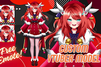 design high quality anime art live2d model for vtuber ready to rig