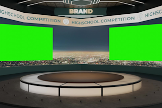 design and render 3d stage design for virtual corporate events